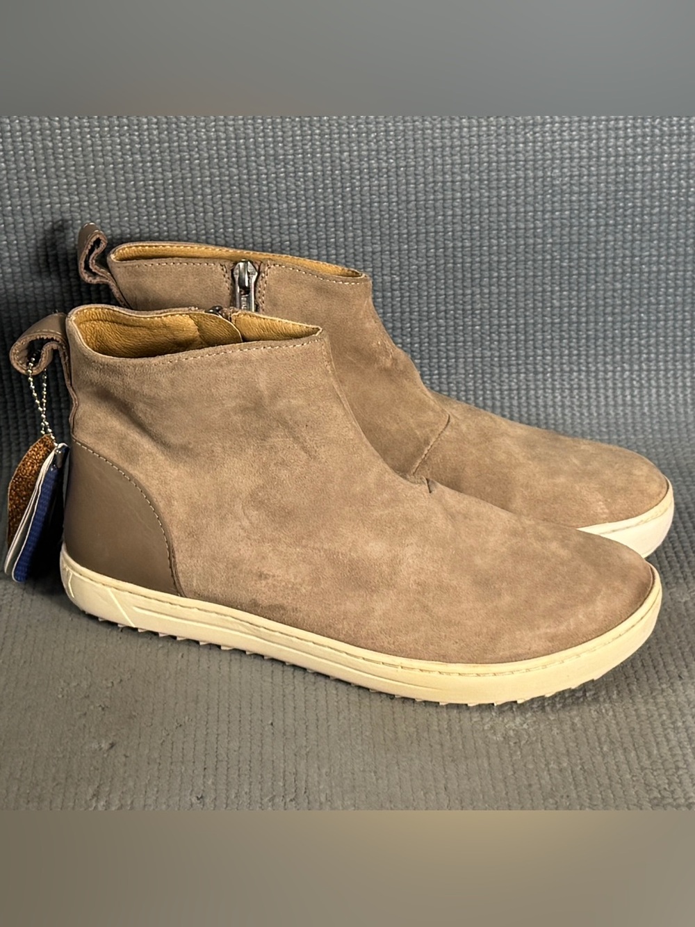 Birkenstock Myra Ankle Boots Women’s Tan Suede Leather Side Zip Size 6 US 37 EU